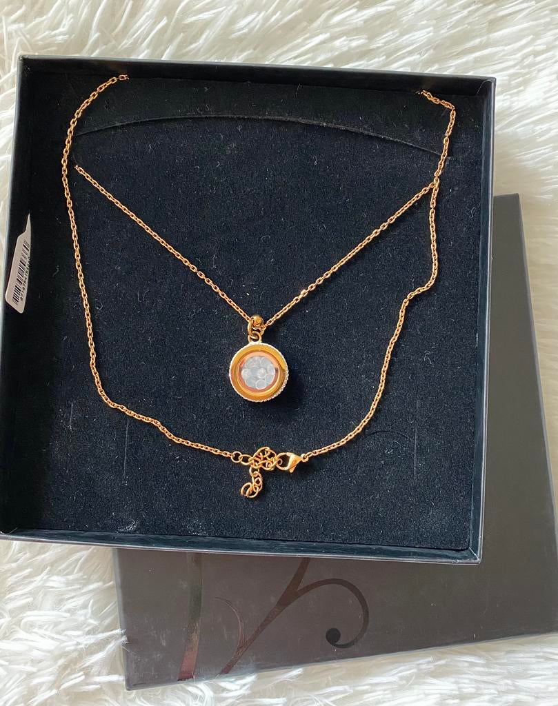 Mooie zgan SOHO New York edelstaal Collier met zirkonia's, Overige materialen, Nieuw, Ophalen of Verzenden, Verstelbaar