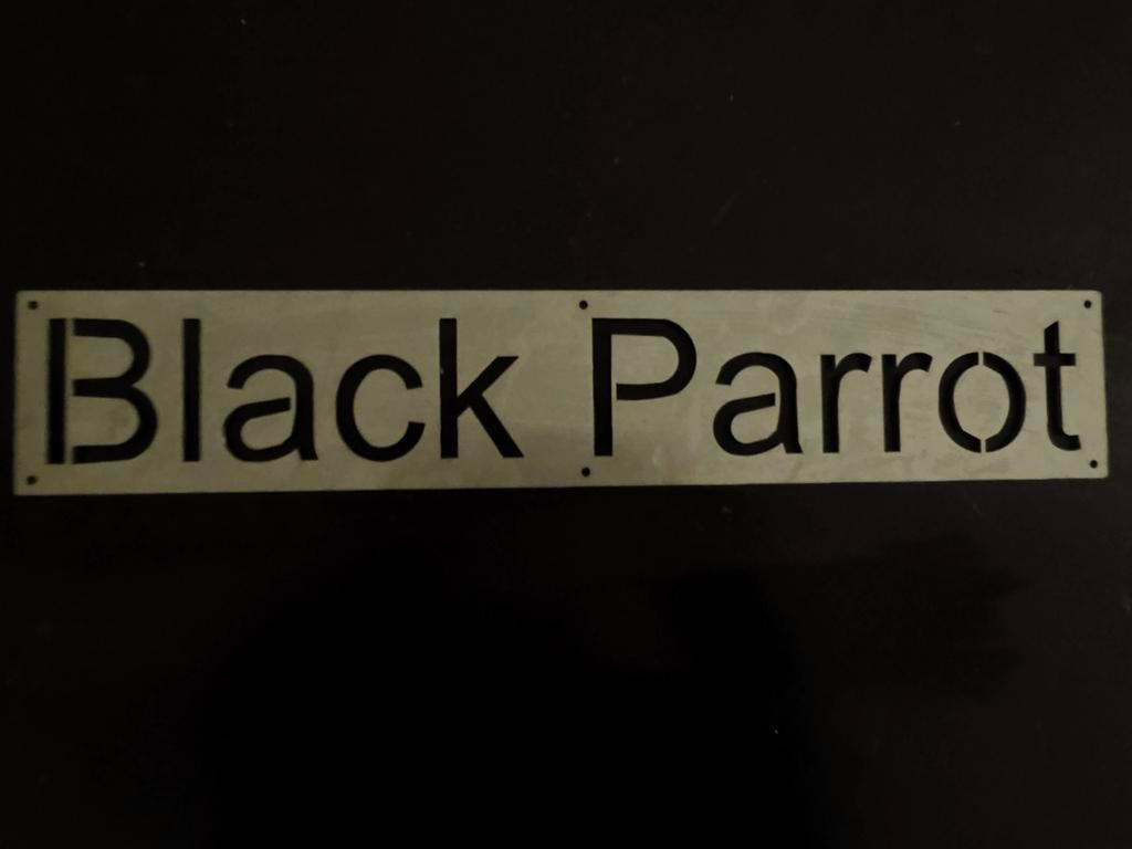 RVS bord “Black Parrot” met uitgesneden letters
Stijlvol RVS, Ophalen of Verzenden