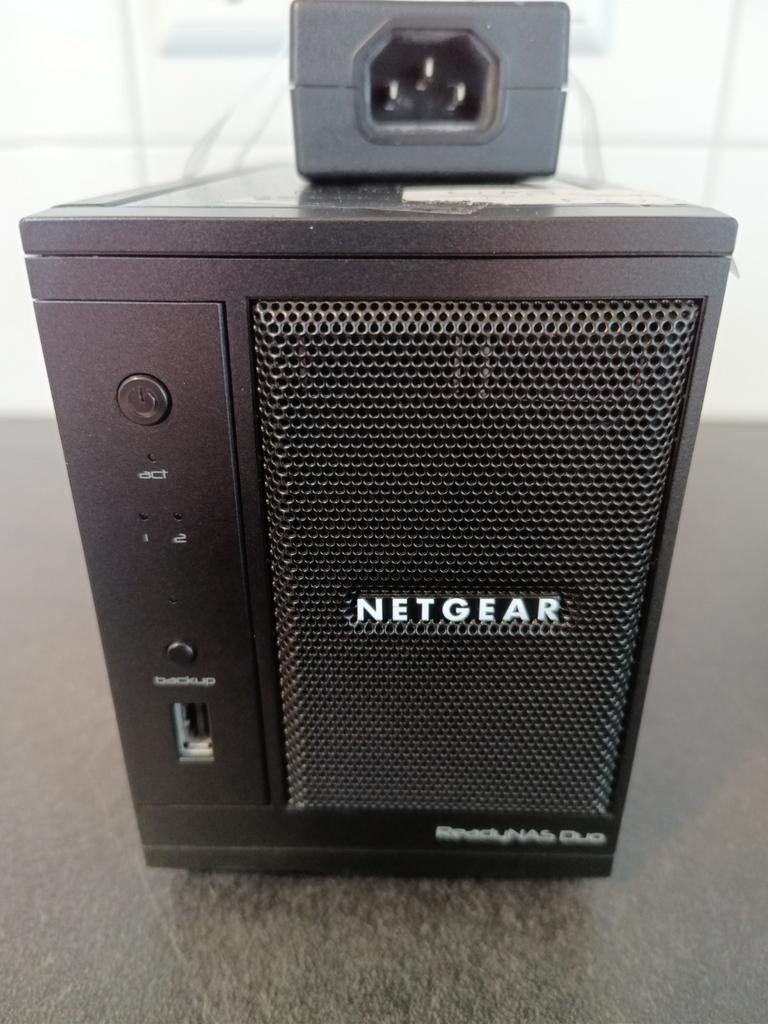 Netgear ReadyNAS Duo RND2000 v2 NAS (zonder harde schijven), Computers en Software, NAS, Ophalen of Verzenden, Gebruikt
