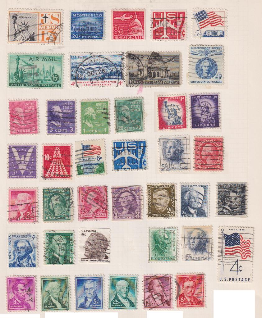 Amerika USA Diverse zegels, Verzenden, Gestempeld, Overige thema's