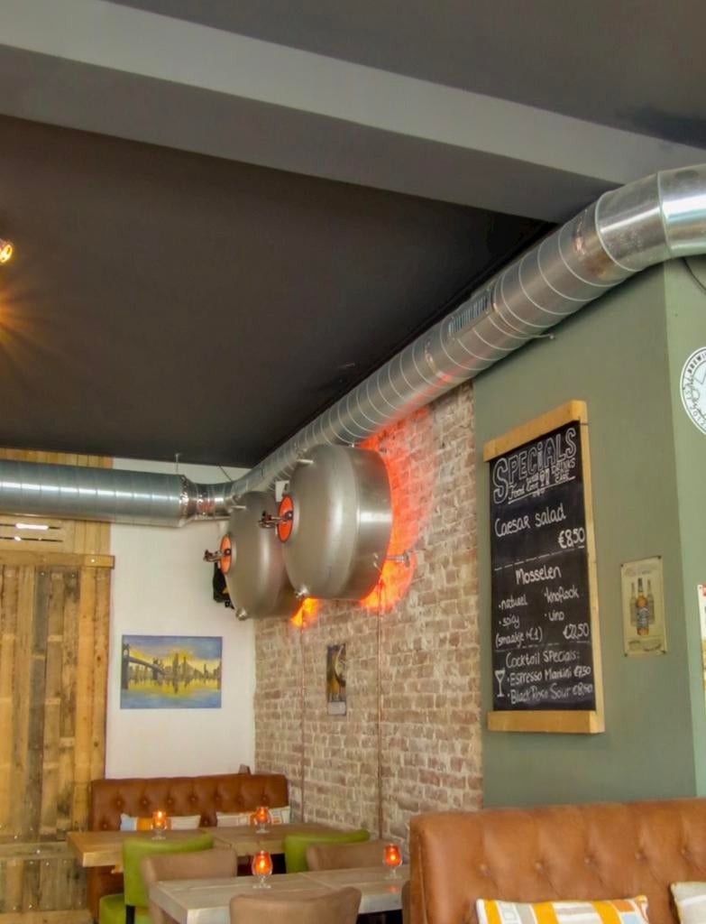 Biertanks wanddecoratie, Ophalen, Metaal, Gebruikt, Decoratieobject