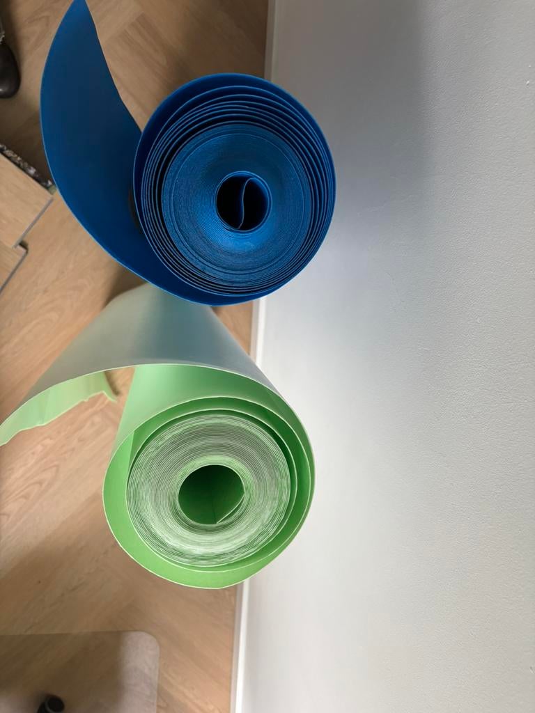 Twee rollen ondervloer voor onder bijvoorbeeld PVC, Ophalen, Zo goed als nieuw, 75 m² of meer, Overige typen