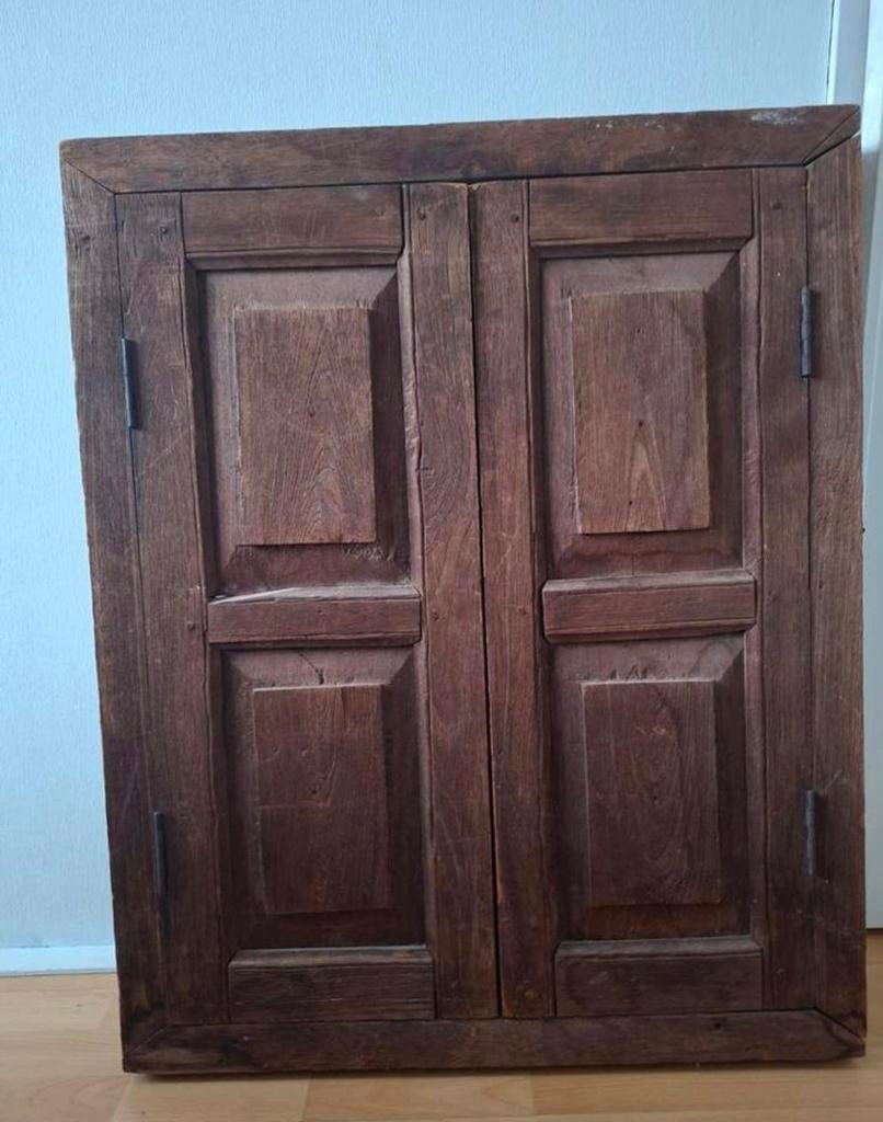 Authentiek houten louvre luik – robuust & landelijk, Ophalen