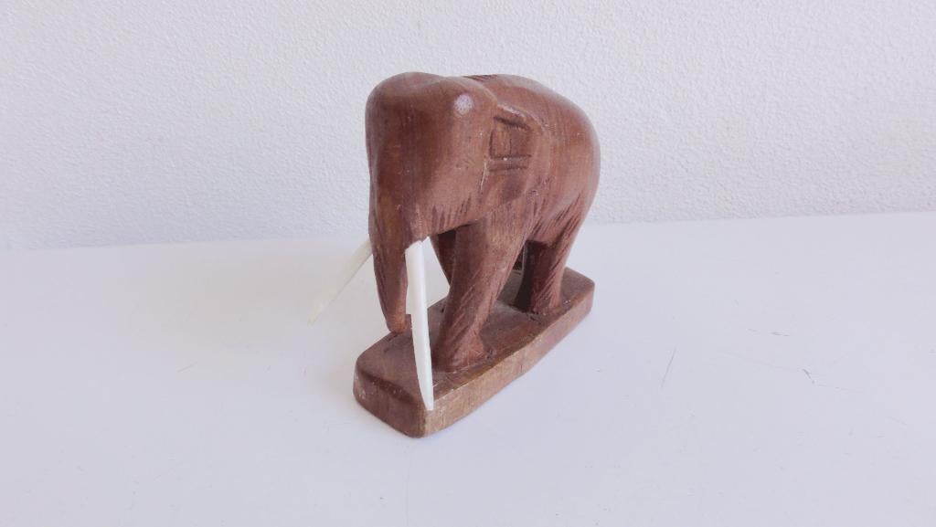 Olifant, uit hout gesneden, Ophalen of Verzenden