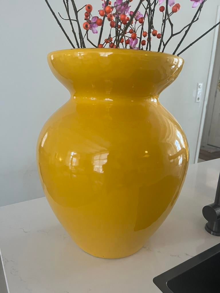 Des pots vaas, Ophalen, Geel, Aardewerk of Porselein, Zo goed als nieuw