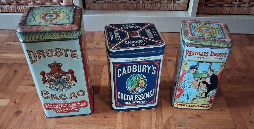 Blik Cacao Droste Cadbury, Ophalen of Verzenden, Gebruikt, Overige, Droste