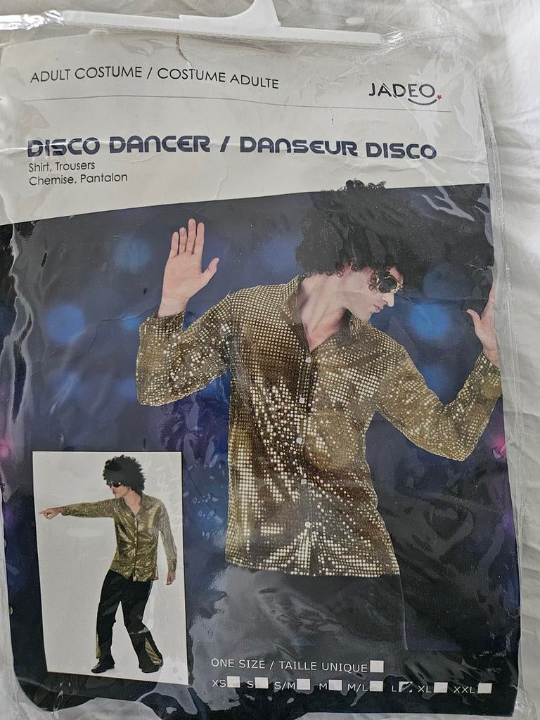 Goudkleurige blouse L, Kleding | Heren, Ophalen of Verzenden, Zo goed als nieuw