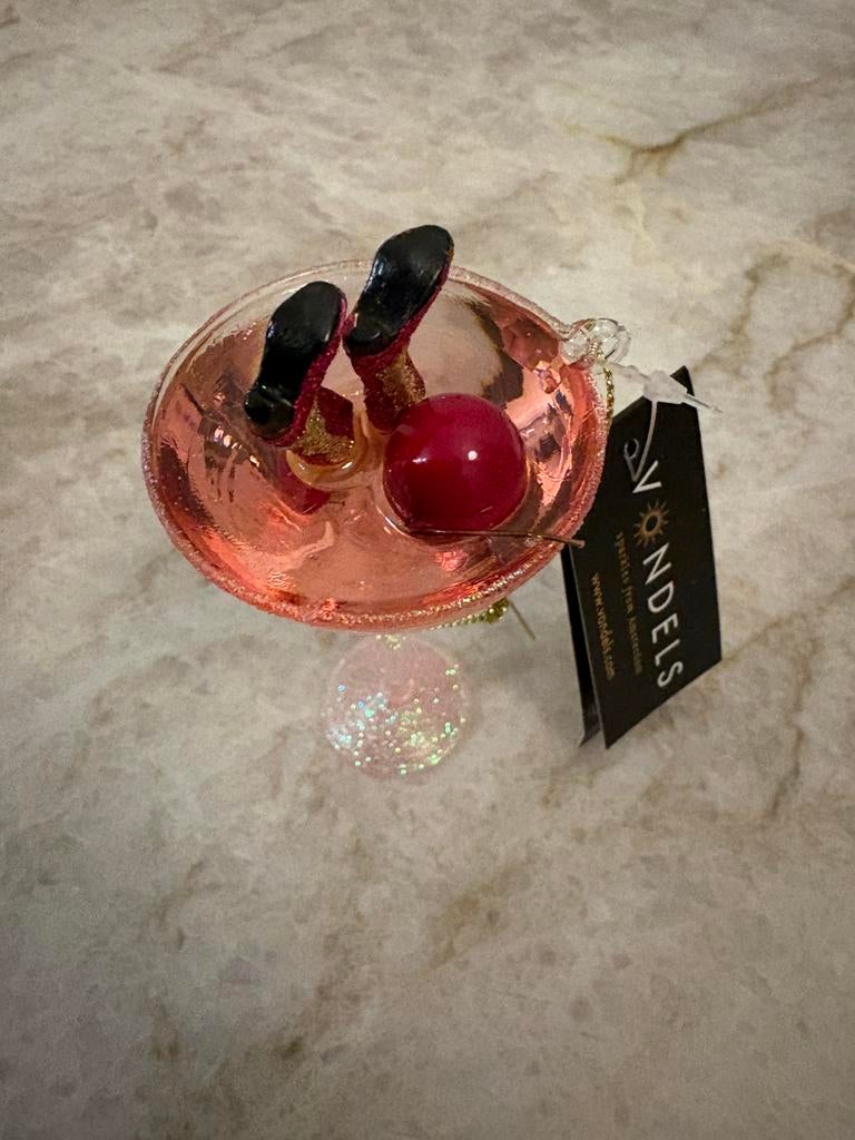 Nieuw VONDELS cosmopolitan boots cocktail kerstornament, Ophalen of Verzenden, Nieuw