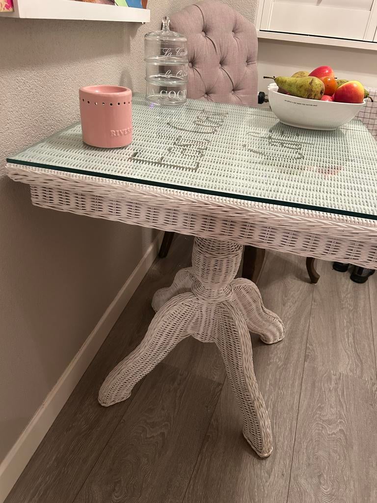 Riviera Maison Tafeltje - Leuk & Stijlvol!, Ophalen, Gebruikt, 50 tot 100 cm, Glas