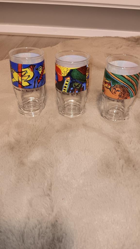 Corneille limonade glazen., Ophalen of Verzenden, Zo goed als nieuw, Bierglas