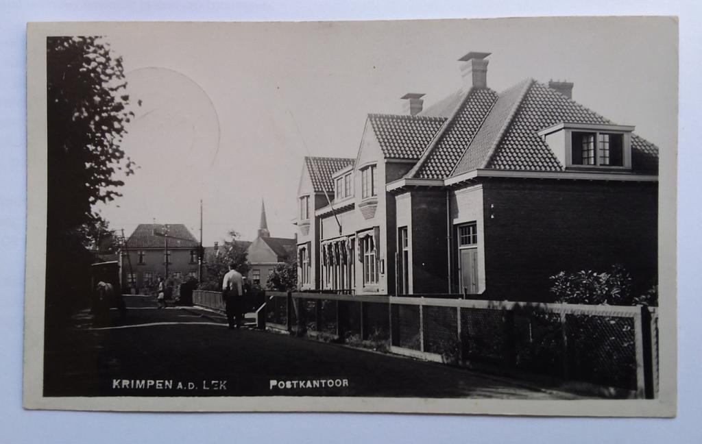 Oude Fotokaart Krimpen a.d. Lek - Postkantoor 1935, Verzenden, Voor 1940, Gebruikt