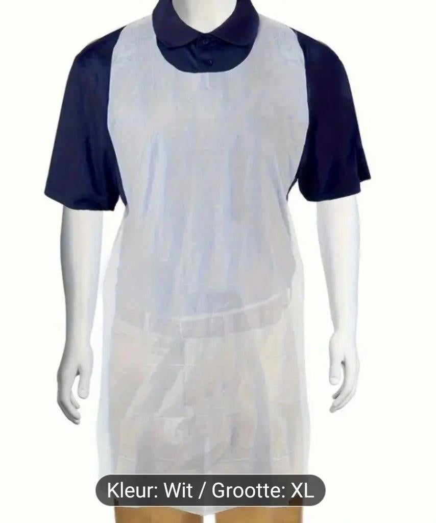 ACTIE!!! ACTIE!!! Wegwerp Plastic Schorten. 100 st., Ophalen, Nieuw