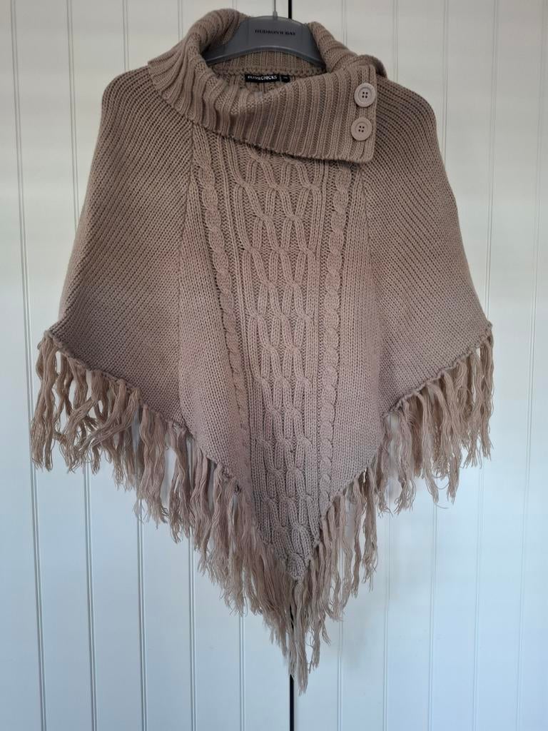 Kaki Poncho met Kol S/M - Nieuw, Verzenden, Beige, Nieuw, Onbekend