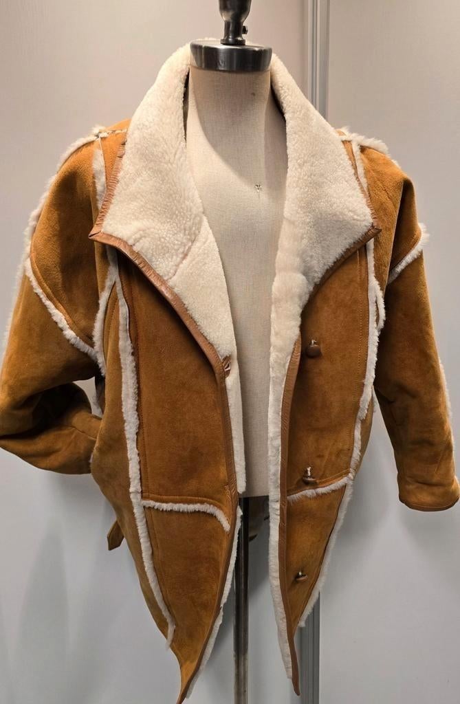 Dames lammy coat parka - maat 38 / M - lamsleer lamsvacht, Ophalen of Verzenden, Zo goed als nieuw, Maat 38/40 (M), Bruin