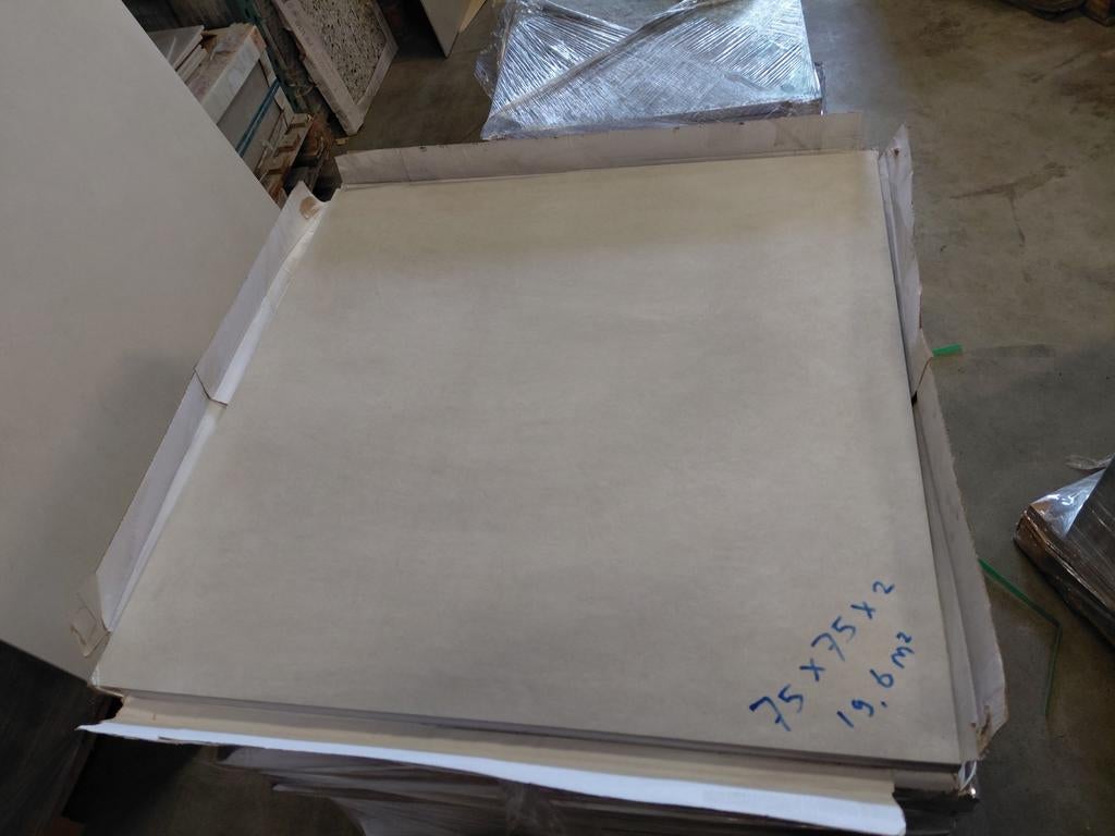 Partij keramische tuintegels 75x75x2 soft grey 19,6m2 terras, Tuin en Terras, Tegels en Klinkers, Nieuw, Terrastegels, Keramiek