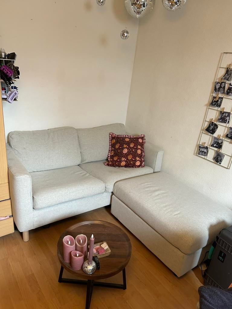 2 zits bankje met poef IKEA, Ophalen, Tweepersoons, 75 tot 100 cm, Zo goed als nieuw