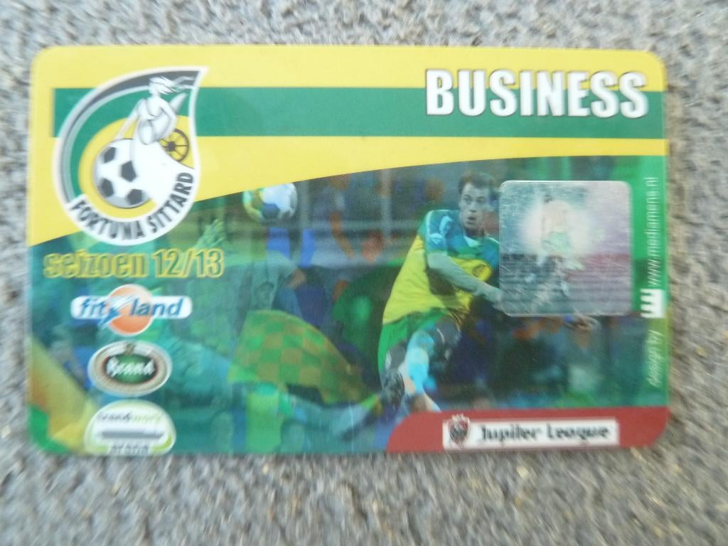 Businessclubcard Fortuna Sittard 2012/2013 witte achterkant, Ophalen of Verzenden, Gebruikt, Overige binnenlandse clubs, Overige typen