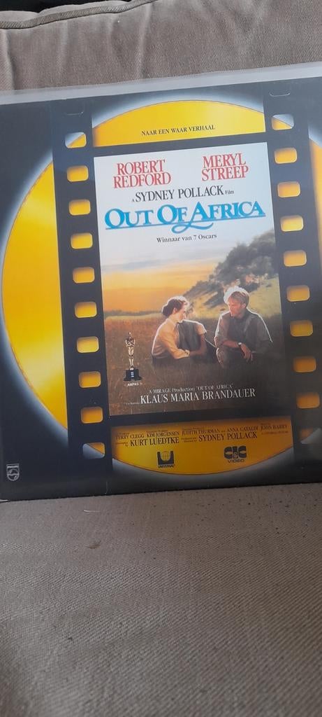 Laserdisc  Out Of Africa   PAL, Ophalen of Verzenden, Zo goed als nieuw