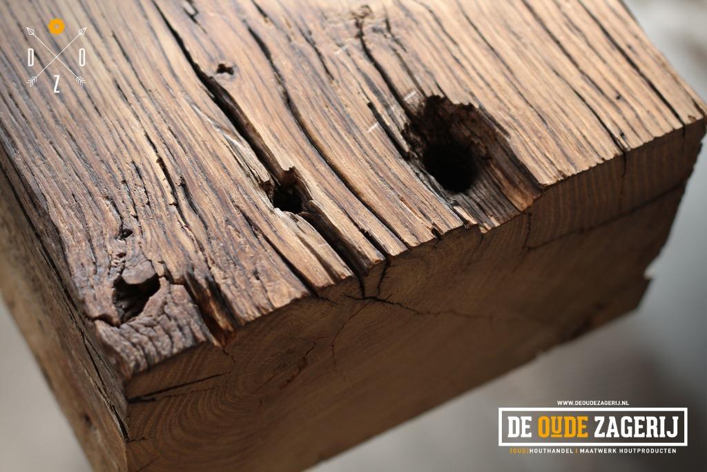 Oud eiken planken, balken, Barnwood & maatwerk houtproducten, Ophalen, Eiken, 50 mm of meer, Plank