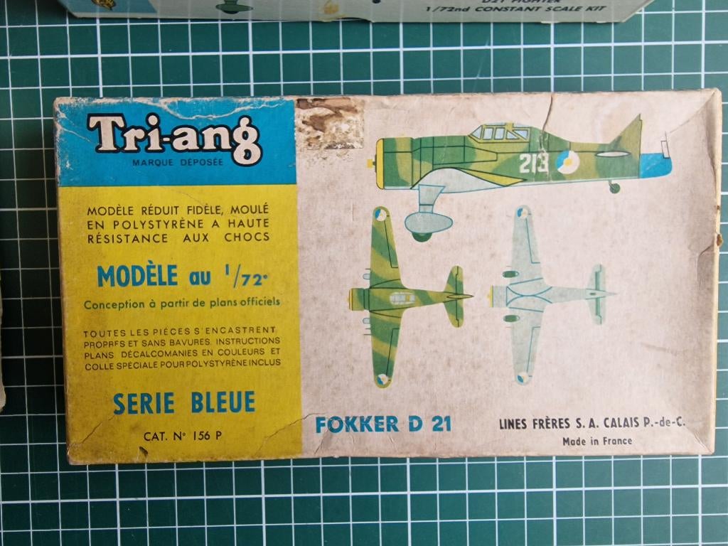 Fokker D.21 1/72 Triang 156P Issued 1963 (Frog France), Overige merken, Ophalen of Verzenden, Zo goed als nieuw, Groter dan 1:72