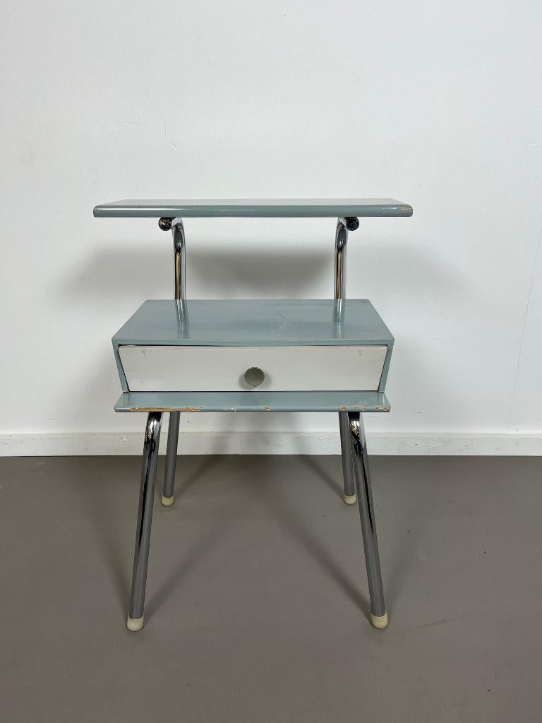retro vintage nachtkastje ,Wim Rietveld voor Auping jaren 60, Huis en Inrichting, Slaapkamer | Nachtkastjes, Gebruikt, Minder dan 45 cm