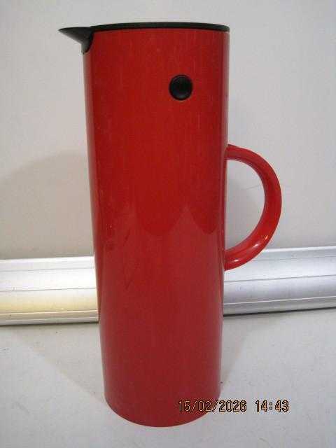 stelton thermoskan rood erik magnussen 30 cm hoog (376), Huis en Inrichting, Ophalen of Verzenden, Gebruikt