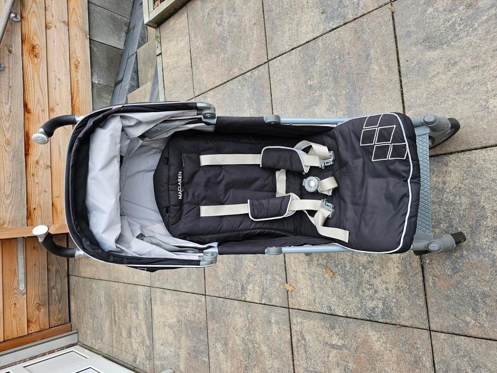Maclaren buggy Techno XT Black/Silver, Kinderen en Baby's, Buggy's, Ophalen, Gebruikt, Maclaren, Zonnekap