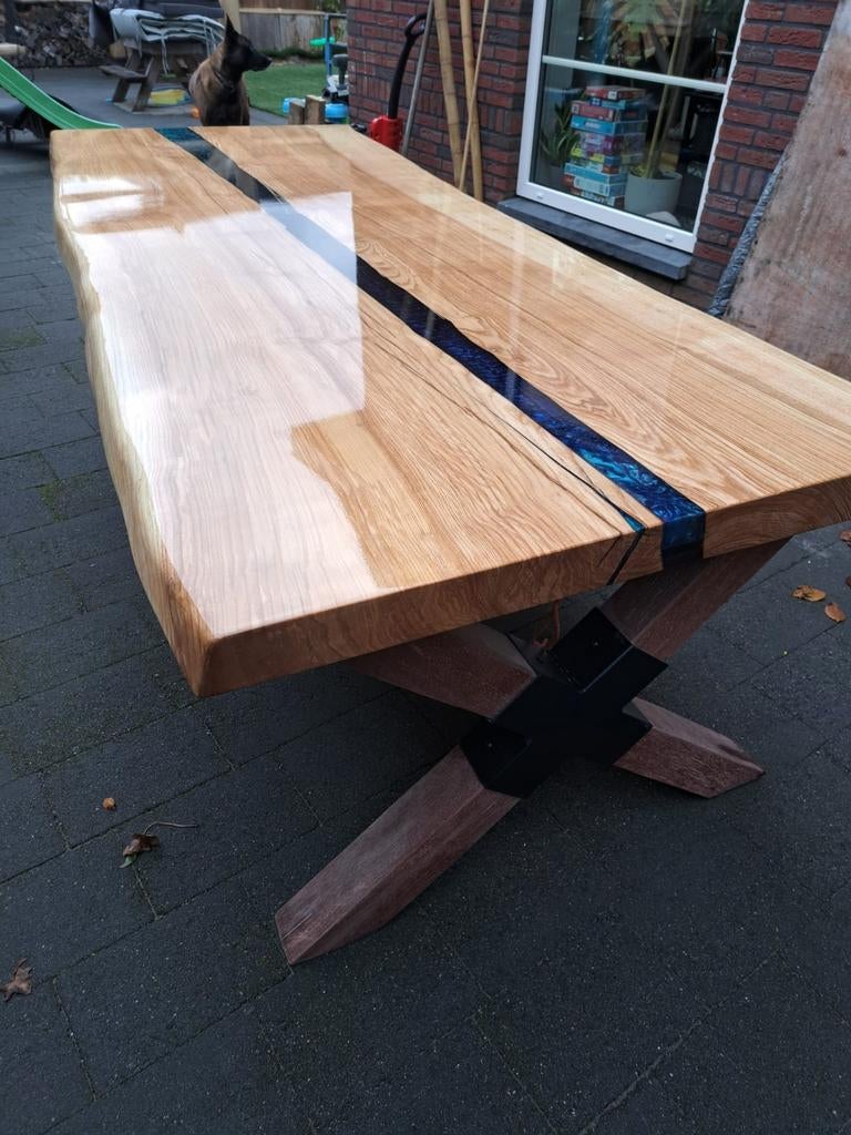 Epoxy boomstamtafel, Ophalen, 50 tot 100 cm, Rechthoekig, Nieuw