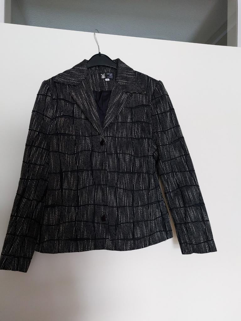 Colbertje Edgar Vos, Zwart, Zo goed als nieuw, Jasje, Maat 36 (S)