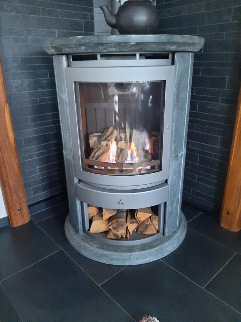 Barbas speksteen kachel gas, Huis en Inrichting, Kachels, Ophalen, Zo goed als nieuw, Gas, Gaskachel