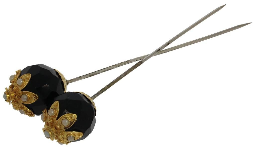 Git parel 14k gouden antiek set rouw spelden broche zeeland, Sieraden, Tassen en Uiterlijk, Antieke sieraden, Ophalen of Verzenden