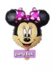 Minnie mouse roze strik folieballon nr M119, Ophalen of Verzenden, Nieuw, Versiering, Verjaardag
