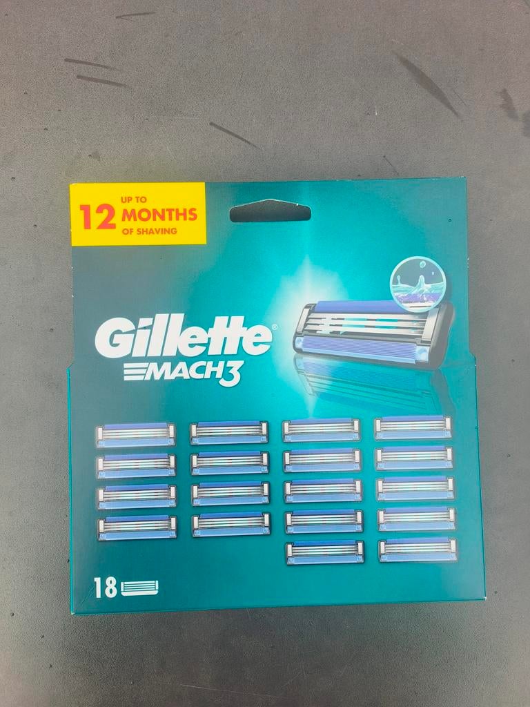Gillette Mach3 Scheermesjes Voordeelpack Groot pak, Ophalen, Nieuw, Gehele gezicht, Verzorging