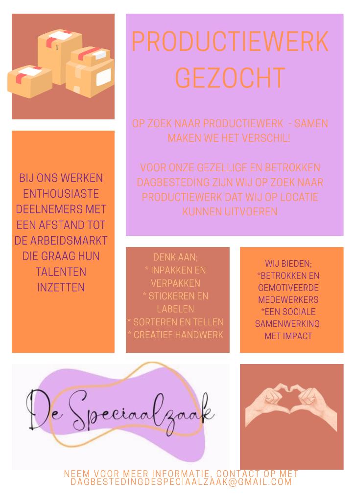 Gezocht - Productiewerk/inpakwerk/thuiswerk, Vacatures, Vacatures | Thuiswerk, Variabele uren, Overige niveaus, Starter, Overige vormen