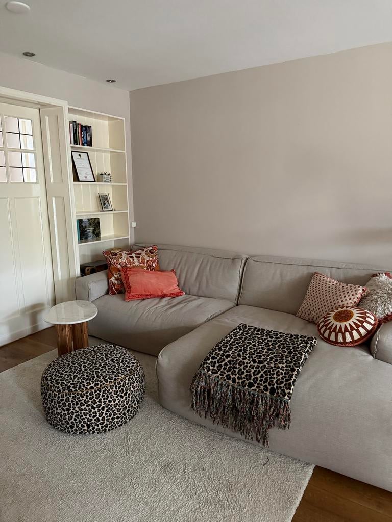 Sissy Boy Poef met Luipaardprint Panterprint, Minder dan 50 cm, Rond, Ophalen of Verzenden, Zo goed als nieuw