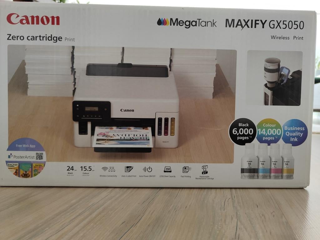 Canon MegaTank MAXIFY GX5050 Wireless Print, Canon, All-in-one, Nieuw, Ophalen of Verzenden