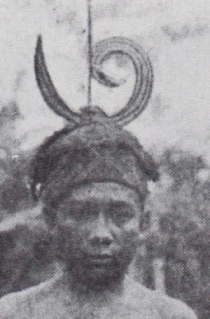 Oude “Sanggori” hoofdsieraad brons Toraja Sulawesi Indonesie, Antiek en Kunst, Ophalen of Verzenden