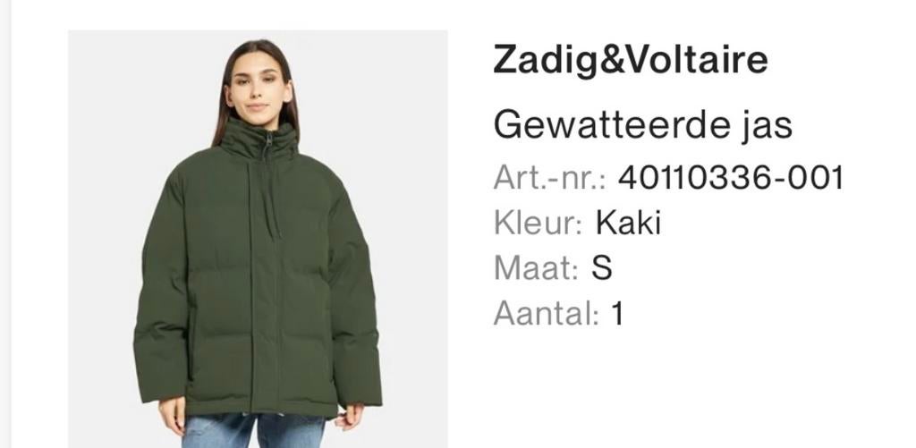 Zadig& Voltaire jas, Verzenden, Nieuw, Zwart