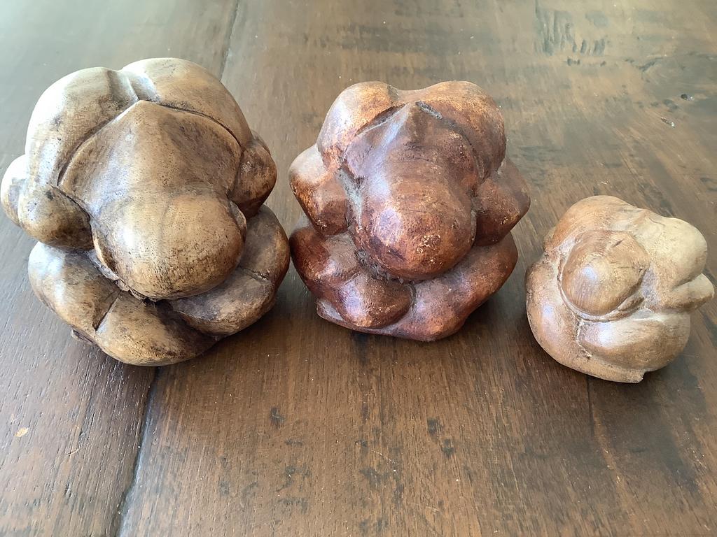 3x Oude houten Boeddha Malu, Ophalen of Verzenden, Zo goed als nieuw