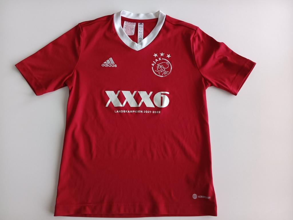 Ajax landskampioen shirt 2021-2022 maat 152 11/12y, Sport en Fitness, Voetbal, Maat XS of kleiner, Ophalen, Gebruikt, Shirt