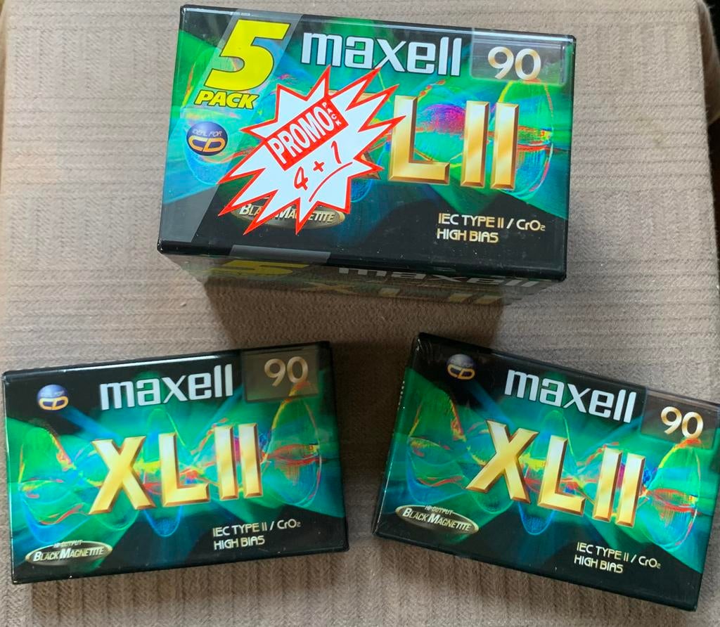 NOS Maxell XLII-90 cassettebandjes NIEUW OVP XLII90 XLII C90, Cd's en Dvd's, Cassettebandjes, Nieuw in verpakking, Onbespeeld