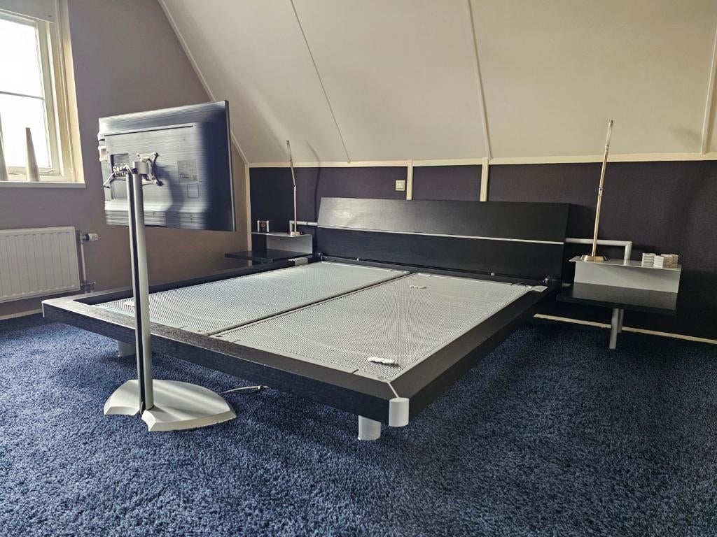 Auping bed, Ophalen, Zwart, Tweepersoons, Zo goed als nieuw