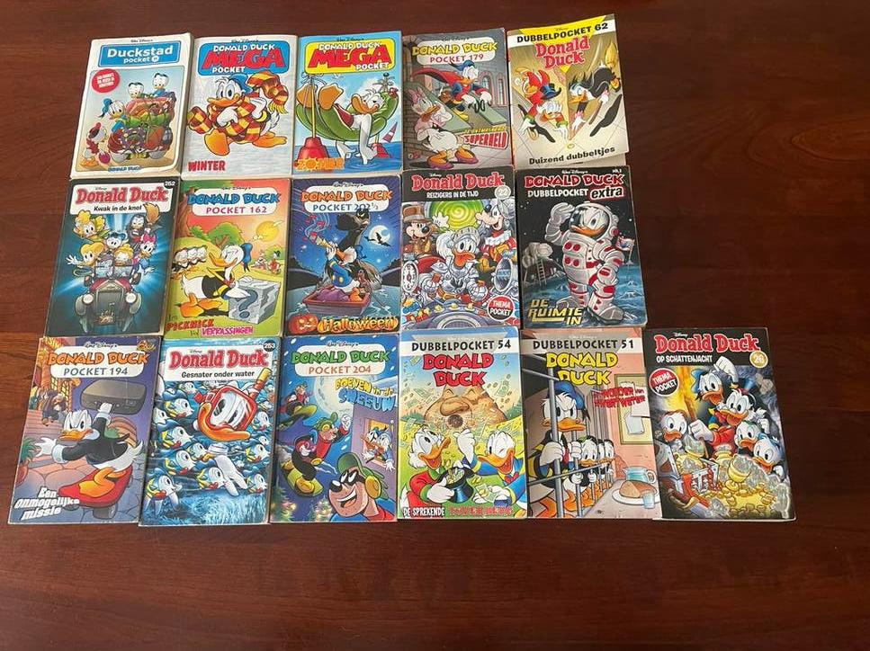 Donald Duck pockets leesplezier 16 stuks, Meerdere stripboeken, Ophalen, Gelezen