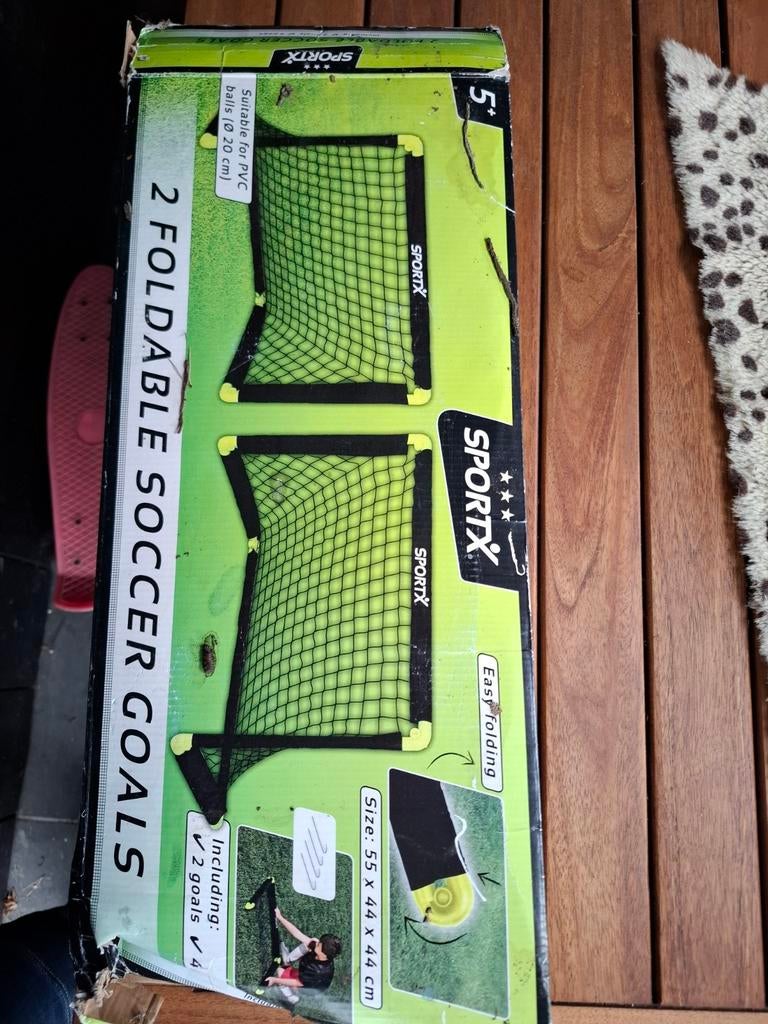 2 SportX opvouwbare voetbaldoeltjes - Zo goed als nieuw, Ophalen of Verzenden, Zo goed als nieuw, Overige typen
