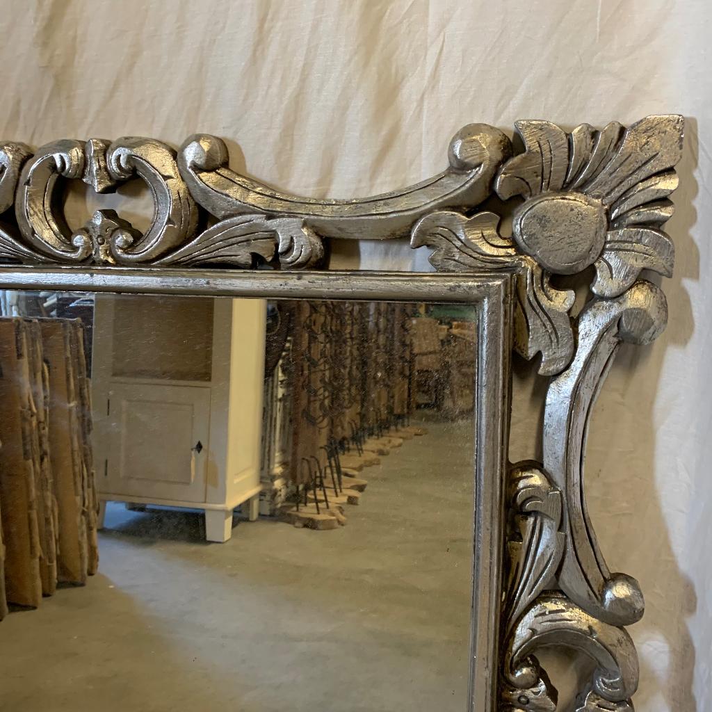 Barok Spiegel -houten lijst - zilver- 100 x 100 cm-TTM Wonen, TTM Wonen, Meubels – (Perzische) Tapijten en Woonaccessoires, Vierkant