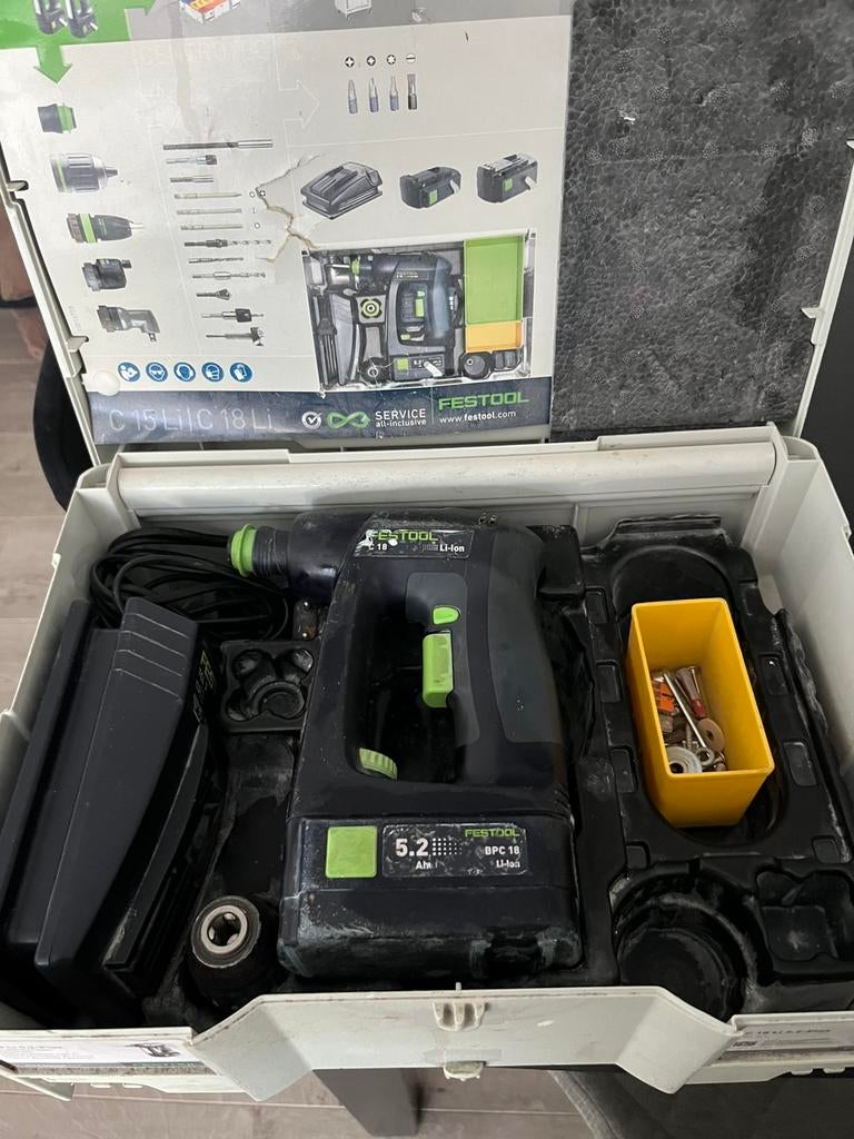 Festool bormachine, Doe-het-zelf en Verbouw, Gereedschap | Boormachines, Ophalen, Gebruikt, Boormachine