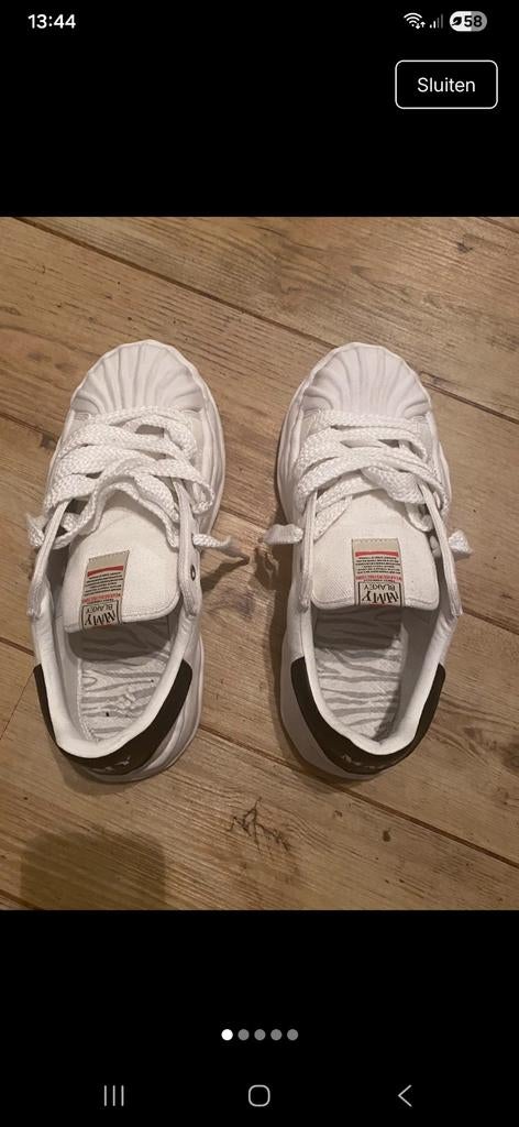 Maison Hihara schoenen - Maat 45 - Zo goed als nieuw, Wit, Ophalen of Verzenden, Maison Hihara, Sneakers of Gympen
