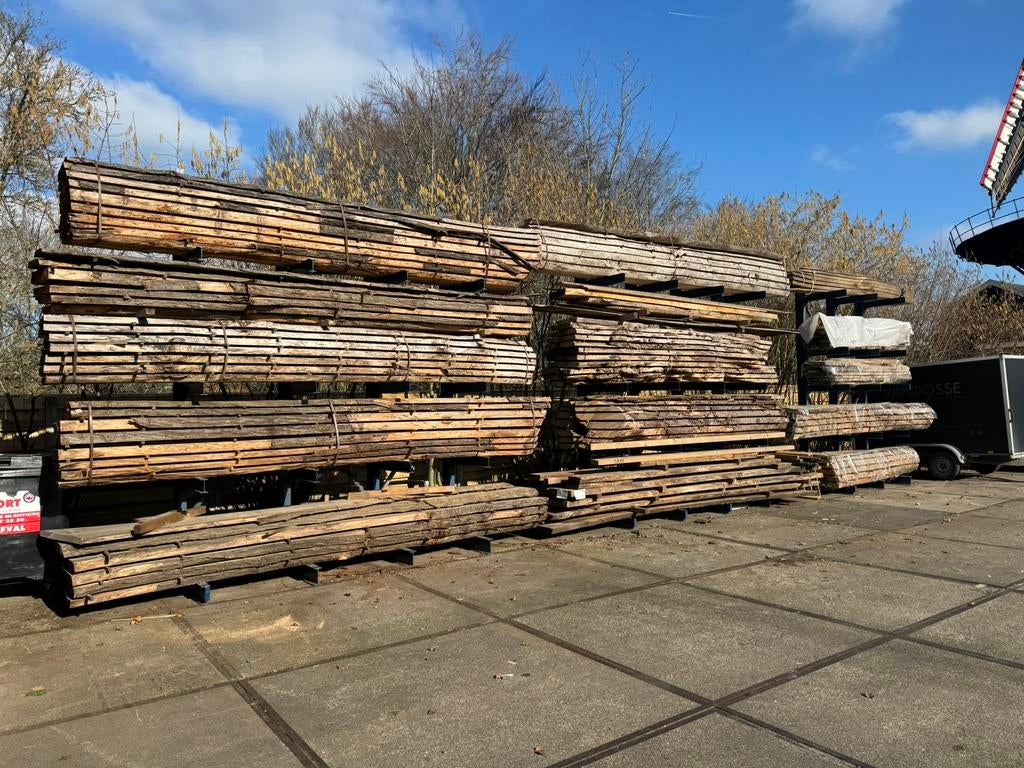 Grote partij gedroogde boomstam schaaldelen Eiken,Plataan, Ophalen, Zo goed als nieuw