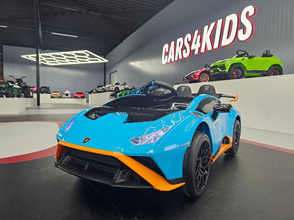 Kinderauto Lamborghini STO - met drift - 12 volt - leren zit, Ophalen of Verzenden, Nieuw, Afstandsbediening