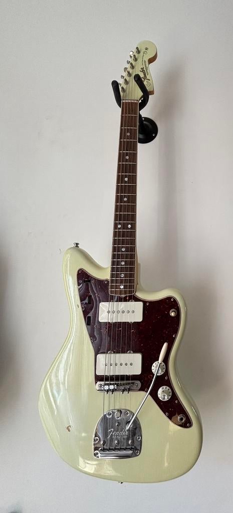 Zeldzame Fender jazzmaster American vintage 65 usa + mastery, Ophalen of Verzenden, Gebruikt, Solid body, Fender